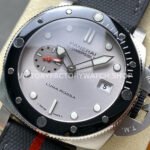 VS Factory Panerai Submersible QuarantaQuattro Luna Rossa 37th America's Cup Pam01681 44mm Steel Canvas and Rubber Strap Silver Dial