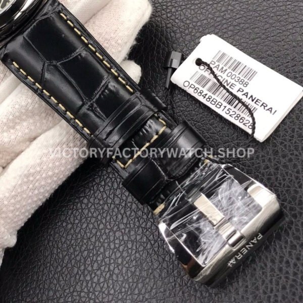 VS Factory Panerai Radiomir Black Seal 3 Days Pam00388 45mm Steel Leather Strap Black Dial