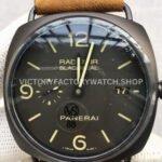 VS Factory Panerai Radiomir Black Seal 3 Days Pam00505 45mm Black Ceramic Leather Strap Black Dial