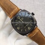VS Factory Panerai Radiomir Black Seal 3 Days Pam00505 45mm Black Ceramic Leather Strap Black Dial