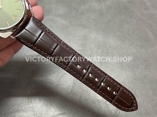 VS Factory Panerai Radiomir Pam1386 40mm Steel Leather Strap Olive Green Dial