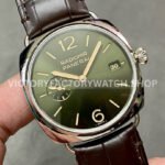 VS Factory Panerai Radiomir Pam1386 40mm Steel Leather Strap Olive Green Dial