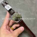 VS Factory Panerai Radiomir Pam1386 40mm Steel Leather Strap Olive Green Dial