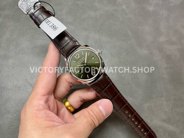 VS Factory Panerai Radiomir Pam1386 40mm Steel Leather Strap Olive Green Dial