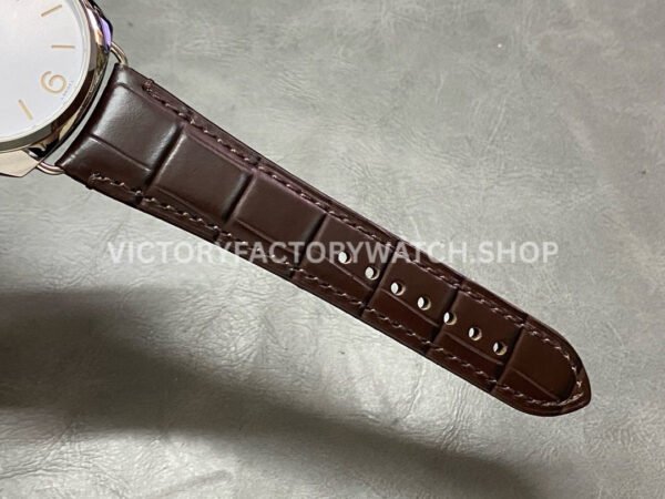 VS Factory Panerai Radiomir Quaranta Pam01292 40mm Steel Leather Strap White Dial