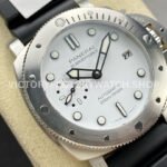 VS Factory Panerai Submersible Bianco Pam02223 42mm Steel Rubber Strap White Dial
