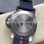 VS Factory Panerai Submersible GMT Luna Rossa Pam1507 42mm Titanium Blue Rubber And Textile Straps Blue Dial