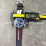 VS Factory Panerai Submersible GMT Luna Rossa Pam1507 42mm Titanium Blue Rubber And Textile Straps Blue Dial