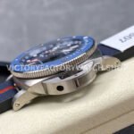 VS Factory Panerai Submersible GMT Luna Rossa Pam1507 42mm Titanium Blue Rubber And Textile Straps Blue Dial