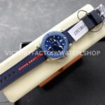 VS Factory Panerai Submersible GMT Luna Rossa Pam1507 42mm Titanium Blue Rubber And Textile Straps Blue Dial