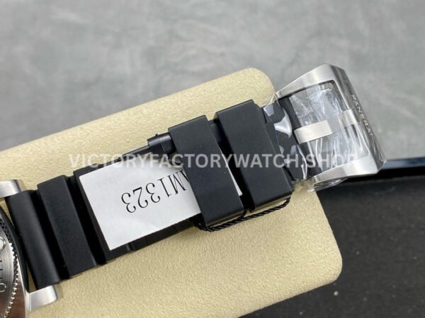 VS Factory Panerai Submersible GMT Pam01323 44mm Steel Fiber Black Rubber Strap Grey Dial