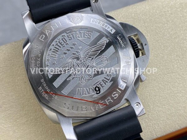 VS Factory Panerai Submersible GMT Pam01323 44mm Steel Fiber Black Rubber Strap Grey Dial