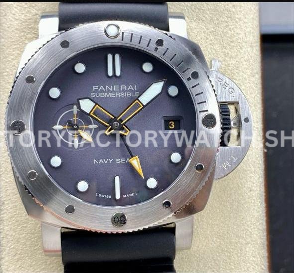 VS PAM01323 Panerai Submersible GMT grey dial 44mm
