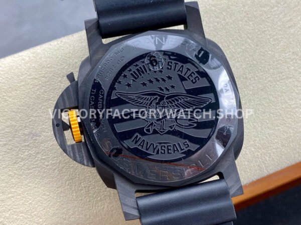 VS Factory Panerai Submersible GMT Pam01324  44mm Black Carbon Fiber Black Rubber Strap Grey Dial