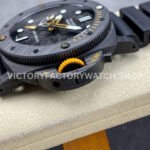 VS Factory Panerai Submersible GMT Pam01324  44mm Black Carbon Fiber Black Rubber Strap Grey Dial