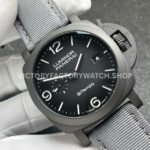 VS Factory Panerai Submersible Luminor 1950 Pam01467 44mm Titanium Textile Strap BiTempo New York Gray Dial