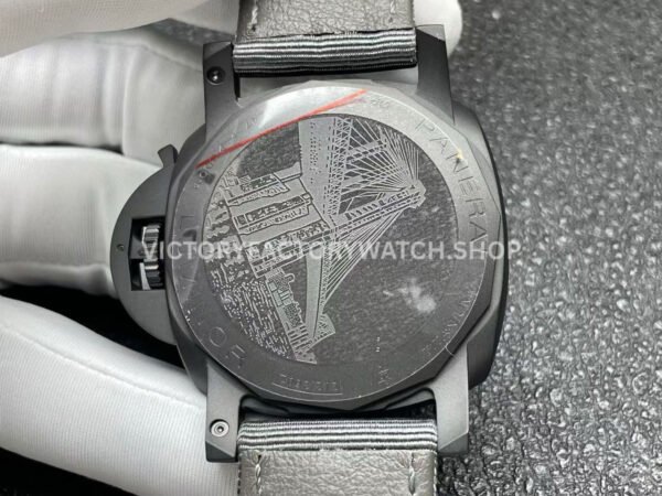 VS Factory Panerai Submersible Luminor 1950 Pam01467 44mm Titanium Textile Strap BiTempo New York Gray Dial