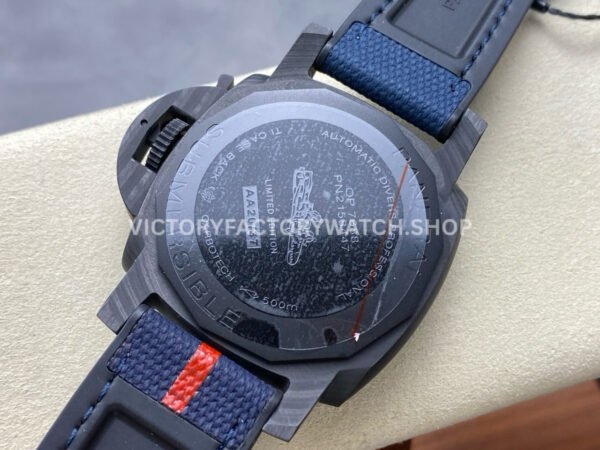 VS Factory Panerai Submersible Luna Rossa Pam1563 42mm Carbon Fiber Rubber Strap Blue Dial