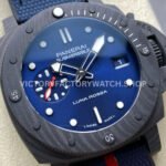 VS Factory Panerai Submersible Luna Rossa Pam1563 42mm Carbon Fiber Rubber Strap Blue Dial