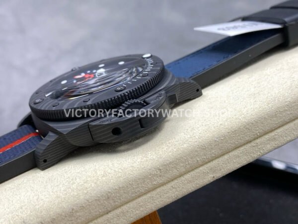 VS Factory Panerai Submersible Luna Rossa Pam1563 42mm Carbon Fiber Rubber Strap Blue Dial