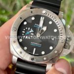 VS Factory Panerai Submersible Pam01229 44mm Steel Rubber Strap Black Dial