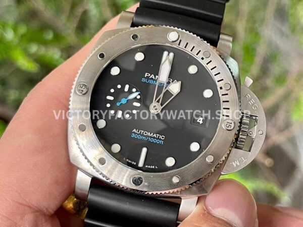 VS Factory Panerai Submersible Pam01229 44mm Steel Rubber Strap Black Dial