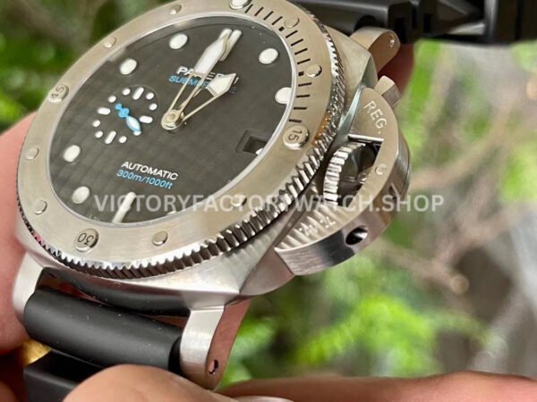 VS Factory Panerai Submersible Pam01229 44mm Steel Rubber Strap Black Dial