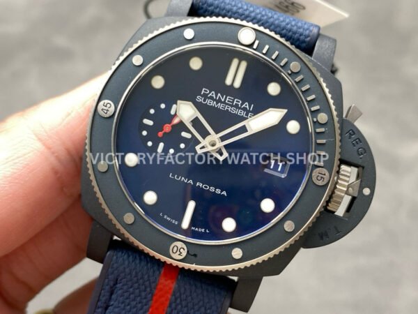 VS Factory Panerai Submersible Pam01466 44mm Ceramic Rubber Strap Blue Dial