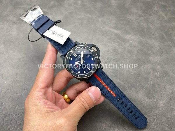 VS Factory Panerai Submersible Pam01466 44mm Ceramic Rubber Strap Blue Dial