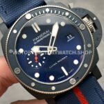 VS Factory Panerai Submersible Pam01466 44mm Ceramic Rubber Strap Blue Dial