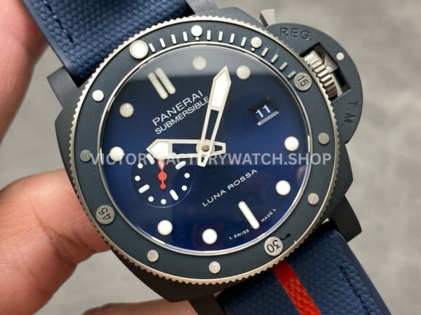 VS Factory Panerai Submersible Pam01466 44mm Ceramic Rubber Strap Blue Dial