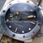VS Factory Panerai Submersible Pam1518 44mm Steel Rubber Strap Black Dial