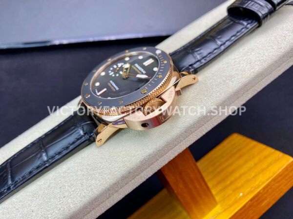 VS Factory Panerai Submersible PAM00974 42mm Rose gold Leather Strap Black Dial (1) VS Factory Panerai Submersible Pam00974 42mm Rose gold Leather Strap Black Dial