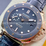 VS Factory Panerai Submersible PAM00974 42mm Rose gold Leather Strap Black Dial (8) VS Factory Panerai Submersible Pam00974 42mm Rose gold Leather Strap Black Dial