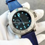 VS Factory Panerai Submersible Pam00985 47mm Titanium Canvas Strap Black Dial