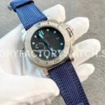 VS Factory Panerai Submersible Pam00985 47mm Titanium Canvas Strap Black Dial