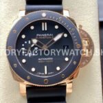 VS PAM02164 Panerai Submersible black dial yellow gold 42mm