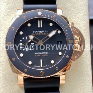 VS PAM02164 Panerai Submersible black dial yellow gold 42mm