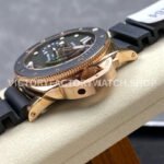 VS Factory Panerai Submersible Pam02164 42mm Yellow Gold Rubber Strap Black Dial