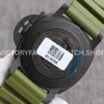 VS Factory Panerai Submersible Pam00961 42mm Black Carbon Fiber Marina Green Rubber Strap Black Dial