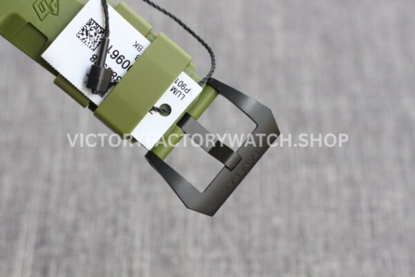 VS Factory Panerai Submersible Pam00961 42mm Black Carbon Fiber Marina Green Rubber Strap Black Dial