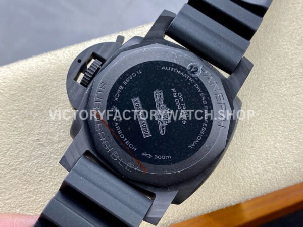 VS Factory Panerai Submersible Pam02231 42mm Black Carbon Fiber Black Rubber Strap Black Dial