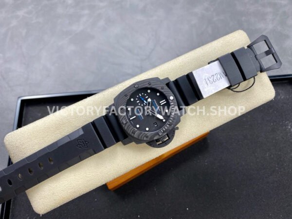 VS Factory Panerai Submersible Pam02231 42mm Black Carbon Fiber Black Rubber Strap Black Dial