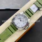 VS Factory Panerai Submersible Quarantaquattro Bianco Pam1226 44mm Steel Green Rubber Strap White Dial