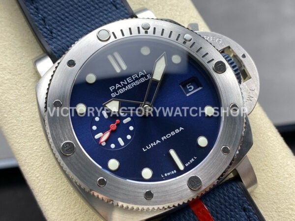VS Factory Panerai Submersible Quarantaquattro Luna Rossa Pam01391 44mm Steel Rubber Strap Dial