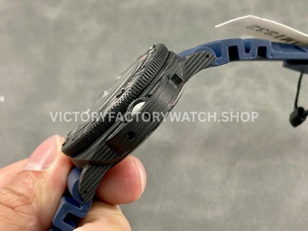 VS Factory Panerai Submersible Quarantaquattro Pam01232 44mm Carbon Fiber Rubber Strap Blue Dial