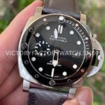 VS Factory Panerai Submersible Quarantaquattro Pam01288 44mm Steel Canvas Strap Grey Dial