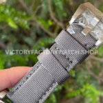 VS Factory Panerai Submersible Quarantaquattro Pam01288 44mm Steel Canvas Strap Grey Dial