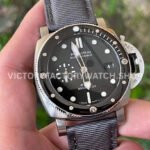VS Factory Panerai Submersible Quarantaquattro Pam01288 44mm Steel Canvas Strap Grey Dial