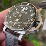 VS Factory Panerai Submersible Quarantaquattro Pam01288 44mm Steel Canvas Strap Grey Dial